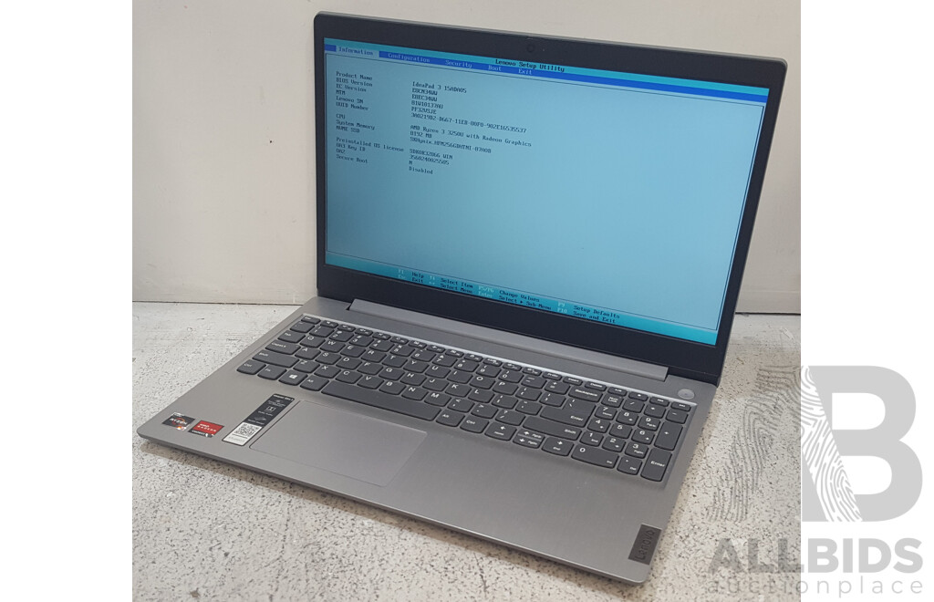 Lenovo ideaPad 3 (15ADA05) AMD Ryzen 3 (3250U) 2.60GHz-3.50GHz 2-Core CPU 15.6-Inch FHD Laptop