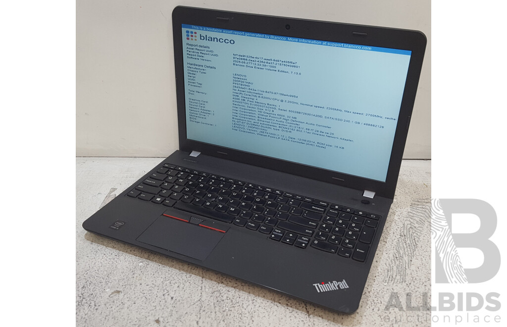 Lenovo (20DF001HAU) ThinkPad E550 Intel Core i5 (5200U) 2.20GHz-2.70GHz 2-Core CPU 15.6-Inch Laptop