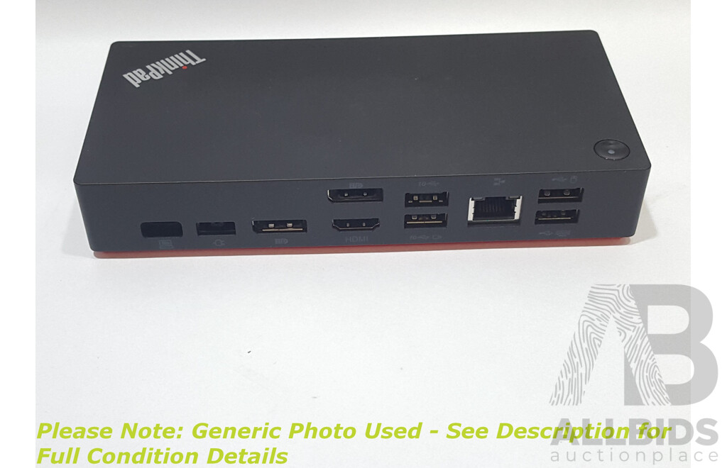 Lenovo (LDA-KP) ThinkPad Universal USB-C Dock w/ Power Supply
