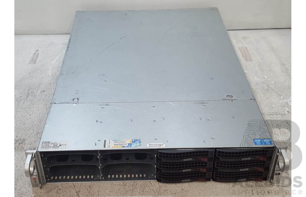 Xenon Radon Duo R1470 Dual Intel Xeon (E5-2620 v2) 2.10GHz-2.60GHz 6-Core CPU 2RU Server w/ 32GB DDR3