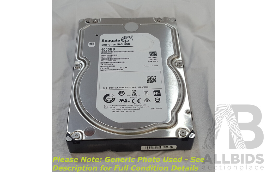Seagate (ST4000VN0001) 4TB SATA Enterprise NAS 3.5-Inch Hard Drive