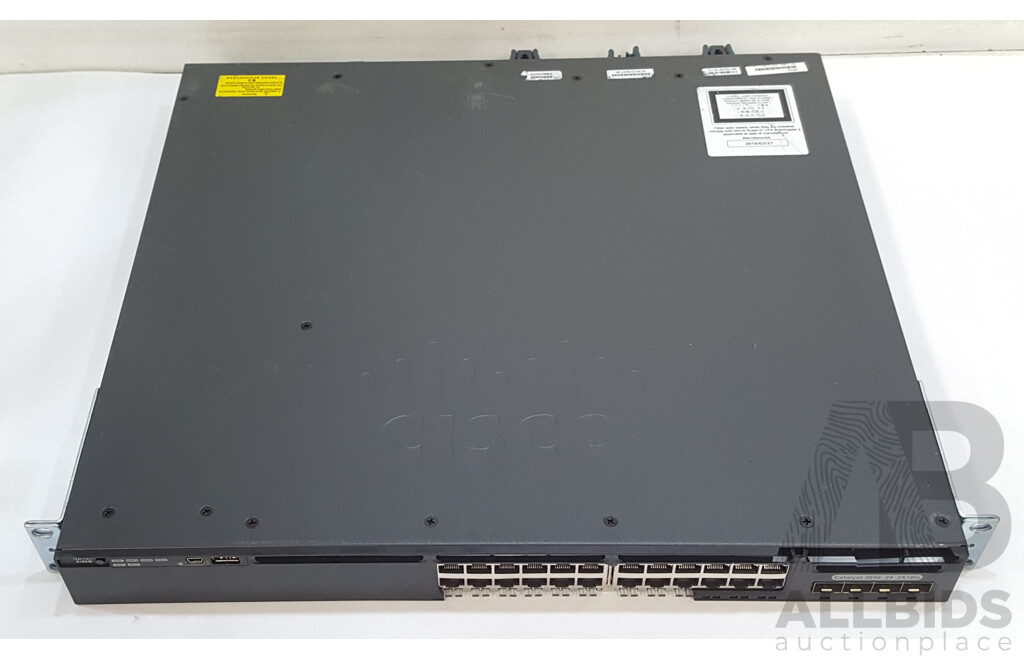 Cisco (WS-C3650-24TD-L) Catalyst 3650-24-2X10G 24-Port Gigabit Ethernet Switch