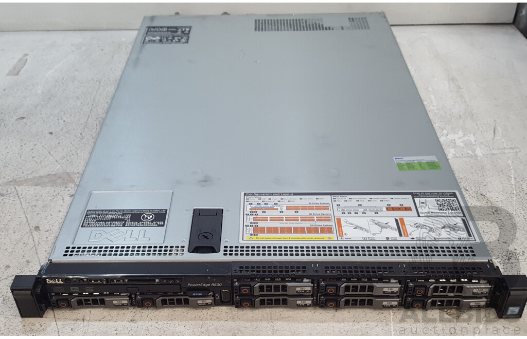 Dell PowerEdge R630 Dual Intel Xeon (E5-2620 v4) 2.10GHz-3.00GHz 8-Core CPU 1RU Server w/ 256GB DDR4