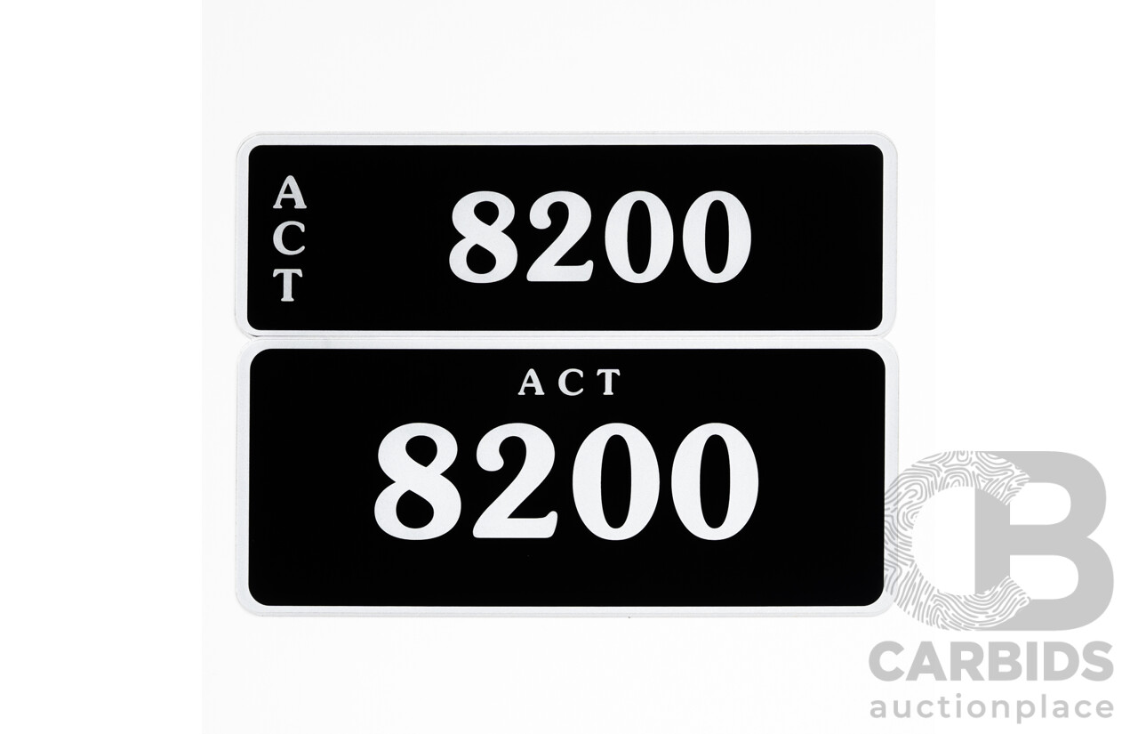 ACT 4-Digit Number Plate - 8200