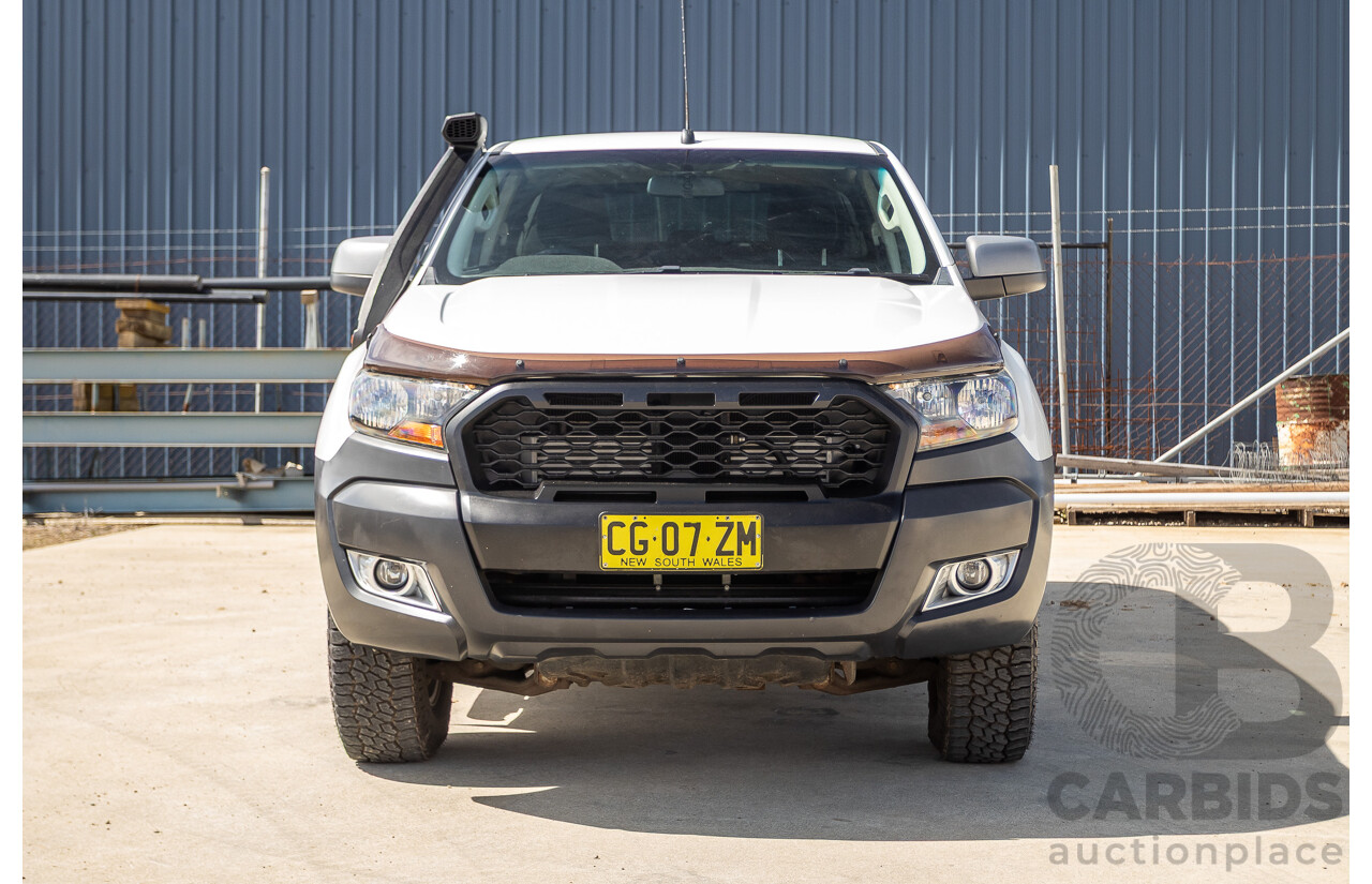 01/2016 Ford Ranger XLS 3.2 (4x4) PX MKII Dual Cab Utility White Turbo Diesel 3.2L