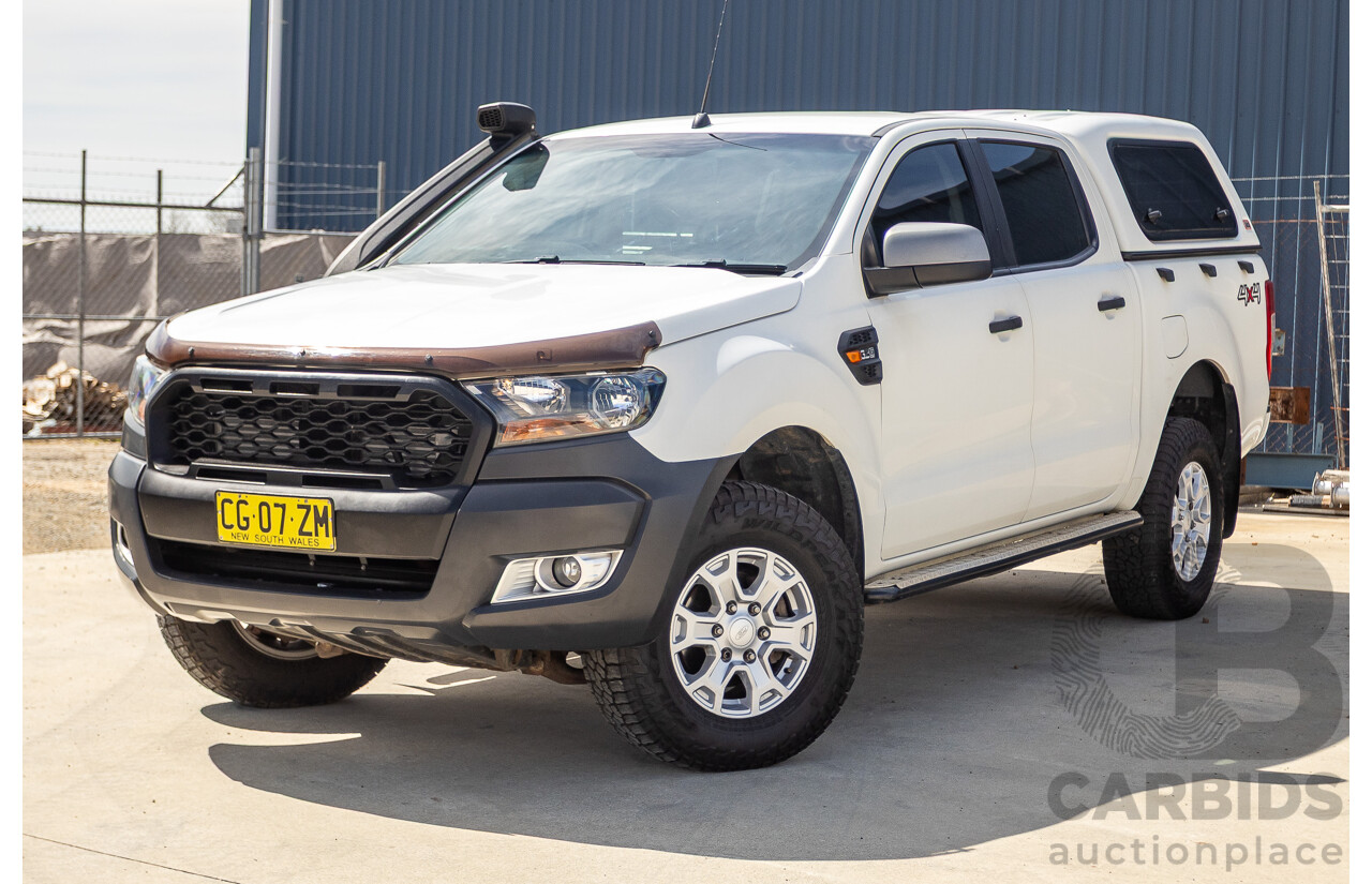 01/2016 Ford Ranger XLS 3.2 (4x4) PX MKII Dual Cab Utility White Turbo Diesel 3.2L