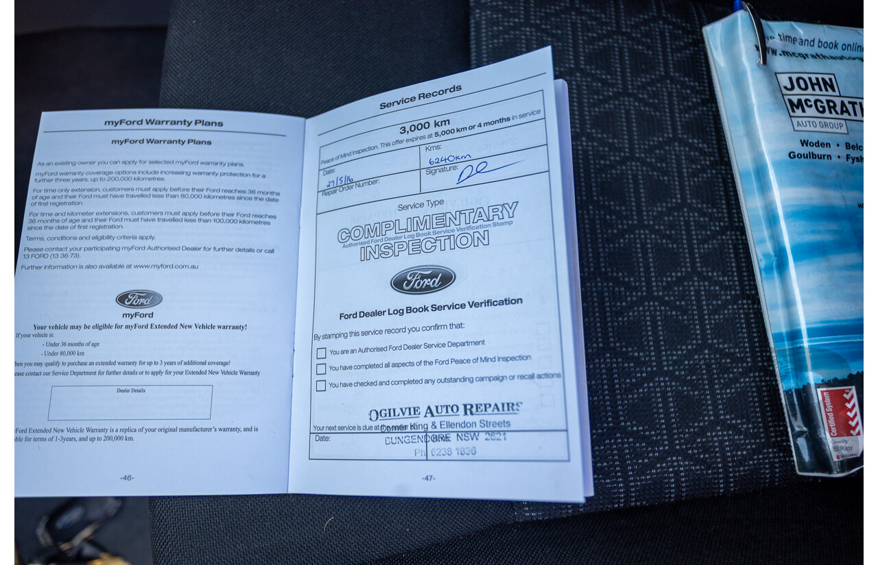 01/2016 Ford Ranger XLS 3.2 (4x4) PX MKII Dual Cab Utility White Turbo Diesel 3.2L