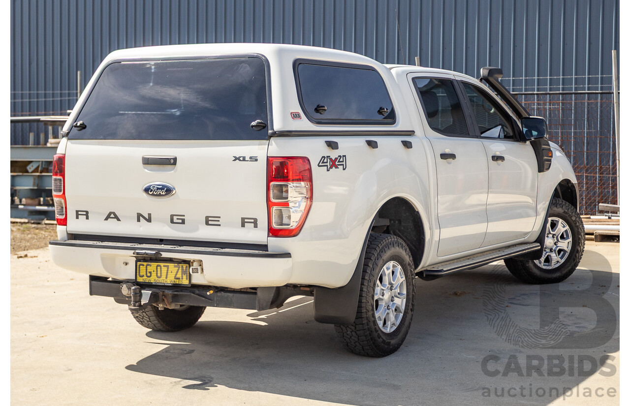 01/2016 Ford Ranger XLS 3.2 (4x4) PX MKII Dual Cab Utility White Turbo Diesel 3.2L