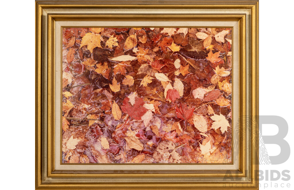 Artist Unknown (20th Century), Falling Leaves, Modern Reproduction Print to Canvas, 56 x 67 cm (frame)