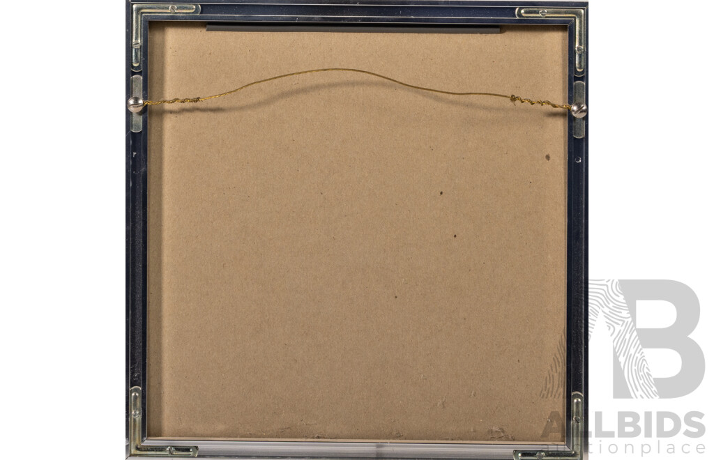 Paul Relmar, (20th Century), In the Garden, Lovely Original Miniature Etching, 26 x 26 cm (frame)