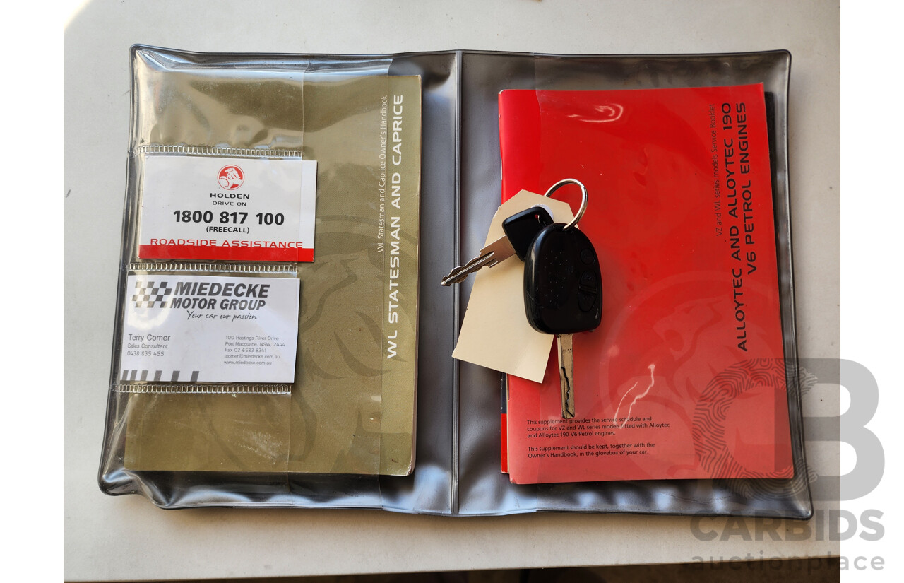 2/2005 Holden Statesman V6 WL 4d Sedan White 3.6L