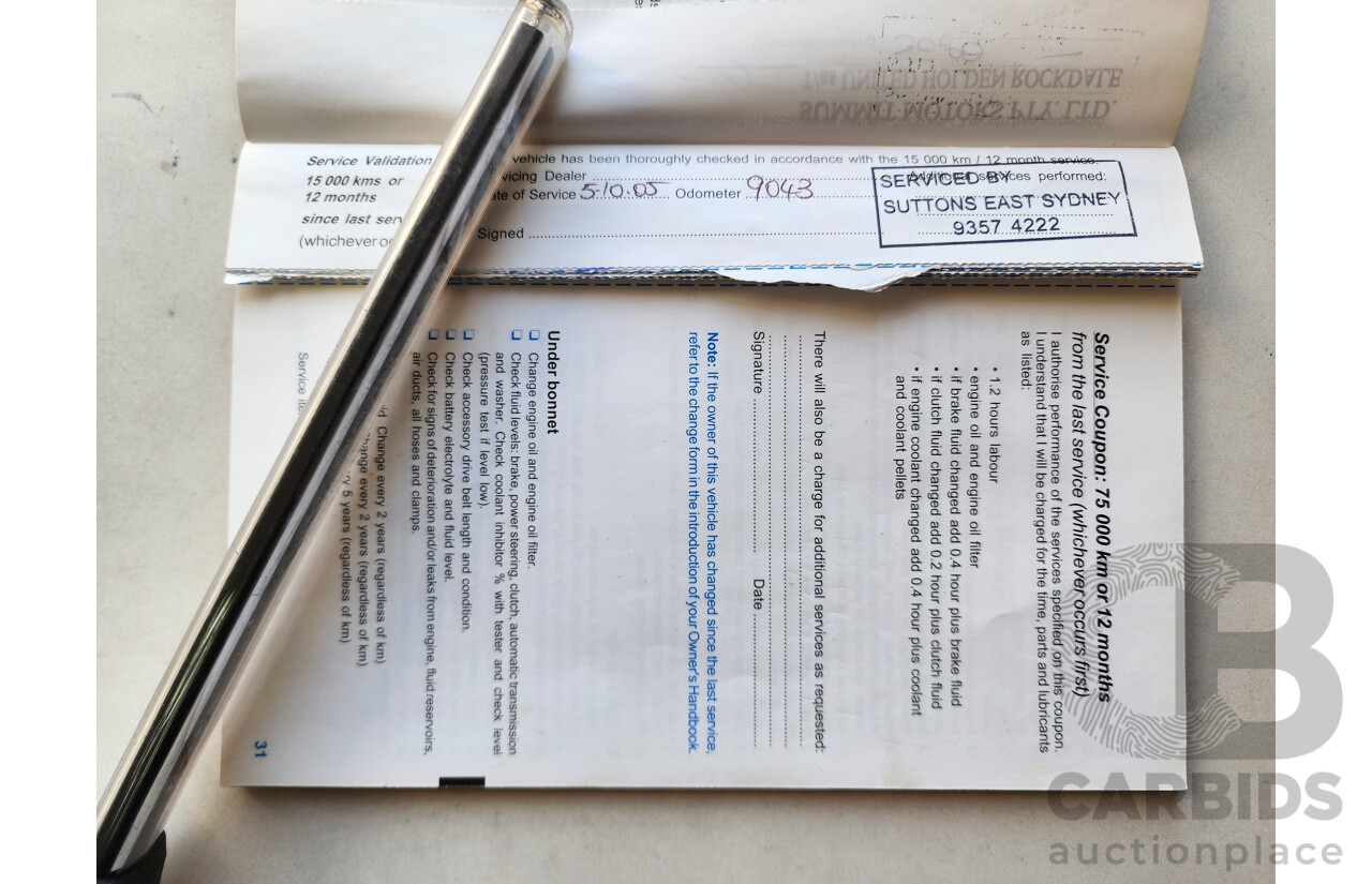 2/2005 Holden Statesman V6 WL 4d Sedan White 3.6L