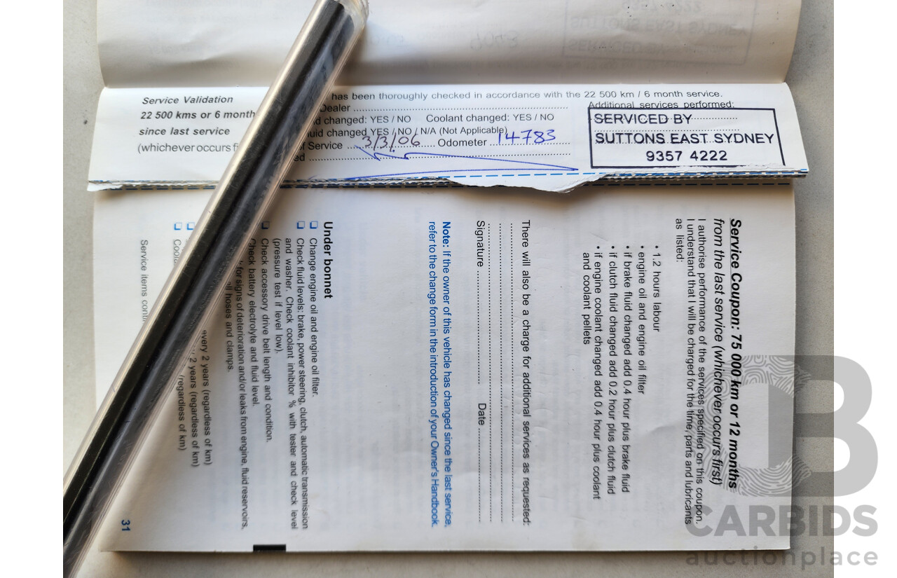 2/2005 Holden Statesman V6 WL 4d Sedan White 3.6L