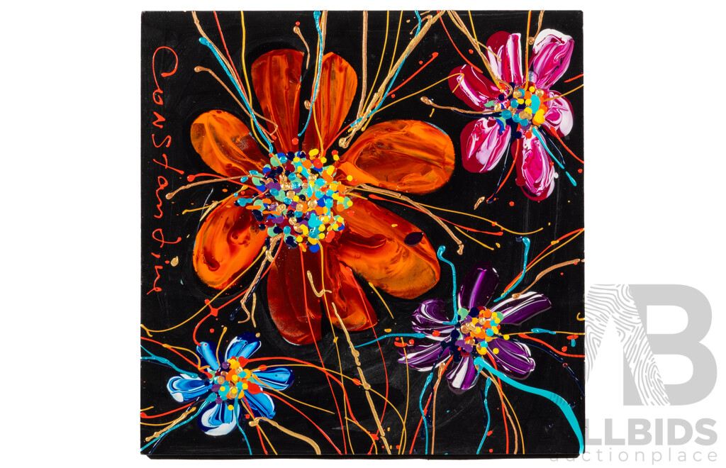 Constantine Popov, (20th Century, Russian-Australian, 1962-), Entropy (2022), Original Acrylic on Board, 30 x 30 cm