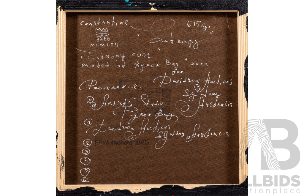 Constantine Popov, (20th Century, Russian-Australian, 1962-), Entropy (2022), Original Acrylic on Board, 30 x 30 cm