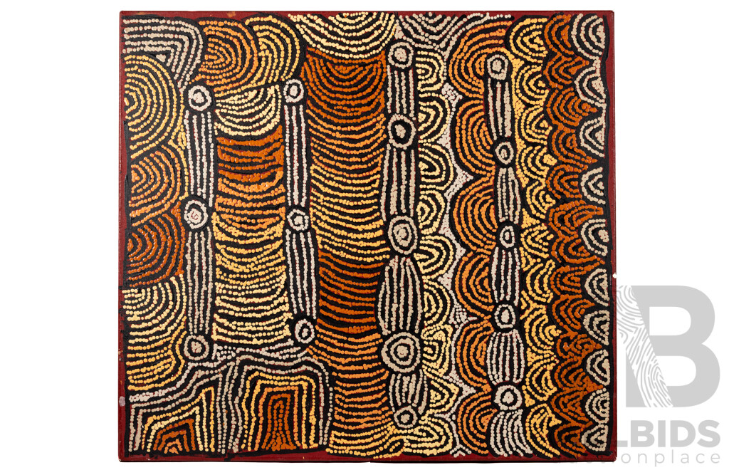 NAPALJARRI, Maisie Campbell (Aboriginal b.1952) 'Tjintjintjin,' 2016. Acrylic on Linen 