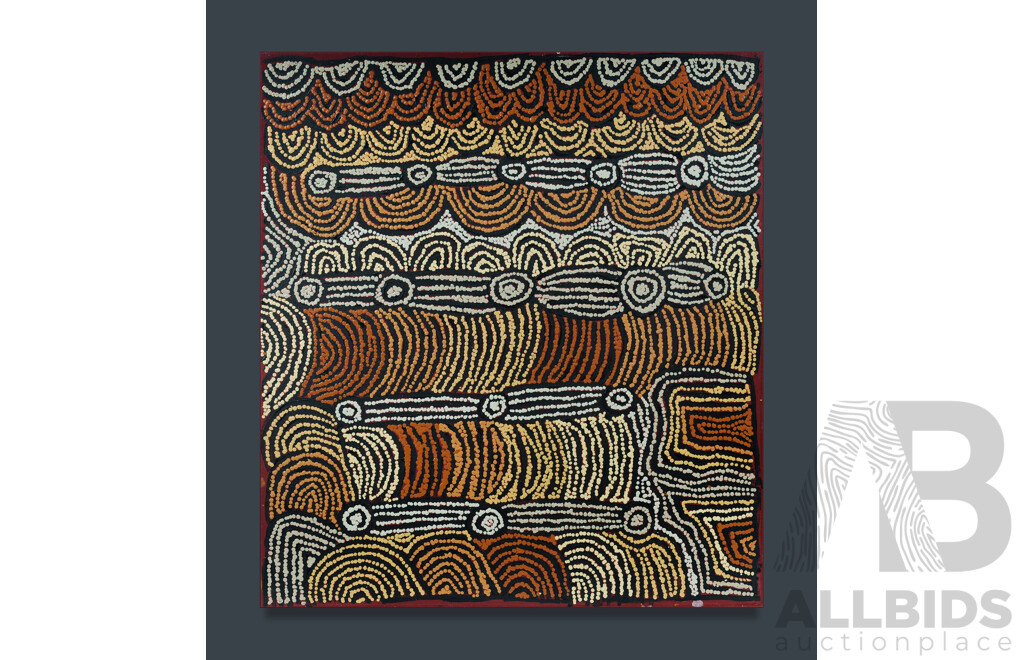 NAPALJARRI, Maisie Campbell (Aboriginal b.1952) 'Tjintjintjin,' 2016. Acrylic on Linen 