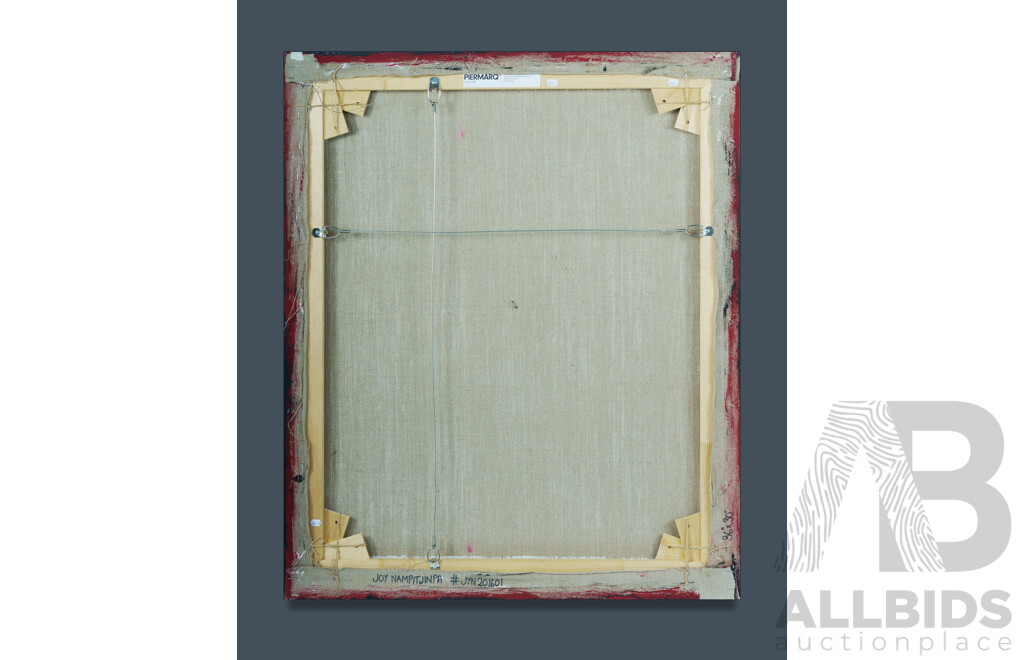 NAMPIJINPA, Joy Maxwell (Aboriginal b.1960) 'Secret Women's Business,' 2016. Acrylic on Linen 