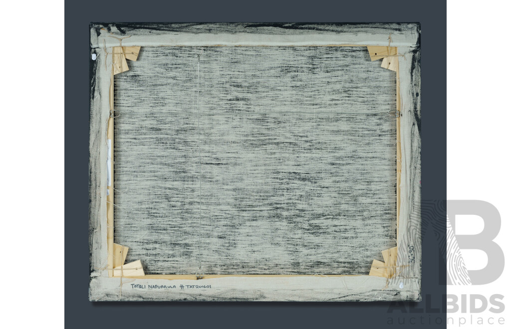 NAPARRULA, Tatalia (Aboriginal b.1957) 'Women Ceremonies at Desert Bore,' 2016. Acrylic on Linen 