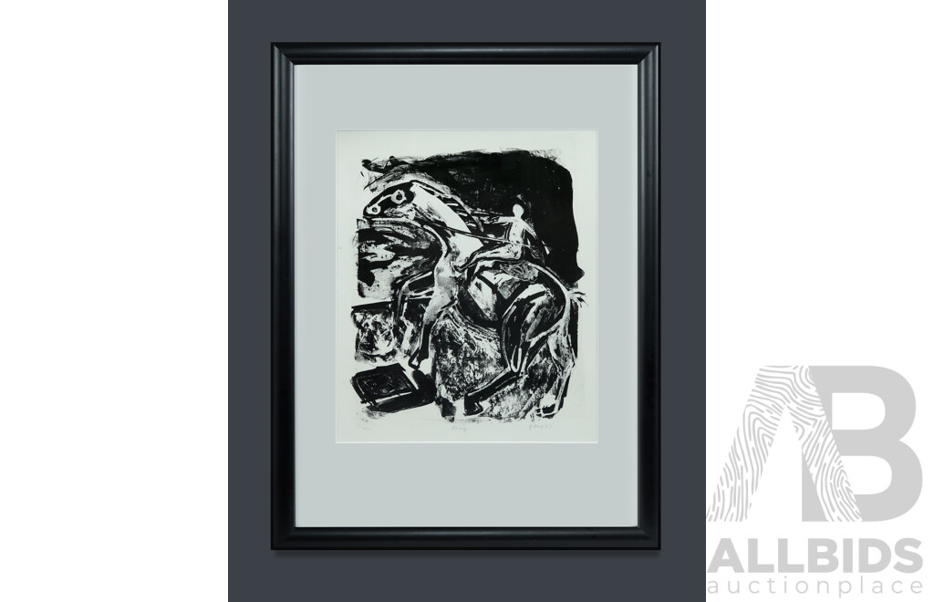 BOAG, Yvonne (b.1954) 'Riding,' 1987. Lithograph 2/10 