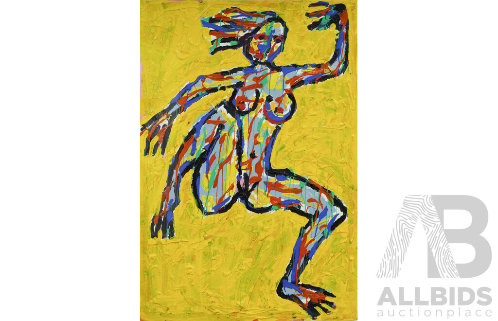 JUDD, Craig (b.1957) (3) 'Male Figures,' 1985; 'Bacchante III', 1987; and 'Bacchante IV,' 1987. Acrylic on Paper (3) 