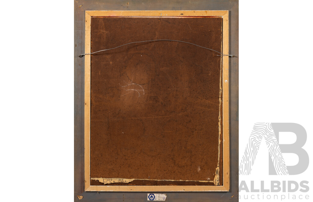 Unsigned, Likely Joshua Smith, (20th Century, Australian, 1905-1995), Seated Lady, Lovely Oil on Masonite, 70 x 57 cm (frame)