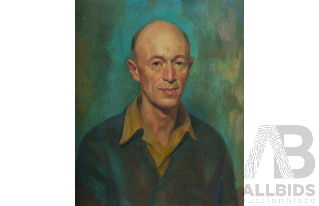 SMITH, Joshua (1905-1995) 'Eric Knight,' c.1970. Oil on Board 