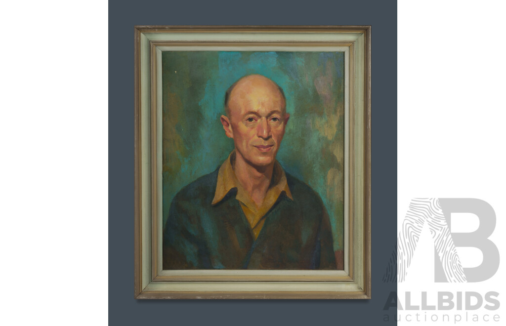 SMITH, Joshua (1905-1995) 'Eric Knight,' c.1970. Oil on Board 