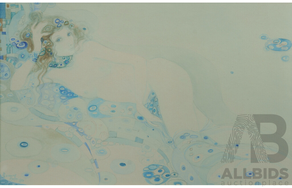 OTTO, Barry (b.1941) (2) Reclining Nude, 1980, signed lower left (21.5x34.5cm); and Reclining Nudes, 1980, signed lower left (22x36.5cm) W/Clr (2)