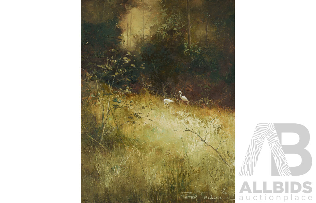 FENNELL, Peter (b.1949) 'Spring Morning / Mates,' 1984. Oil on Canvas on Board 