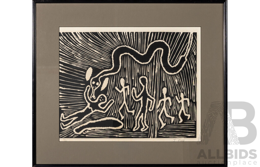 PIKE, Jimmy Kurtnu (Aboriginal 1940-2002) 'Ngalyawiltirr,' 1985. S/Print 13/75 