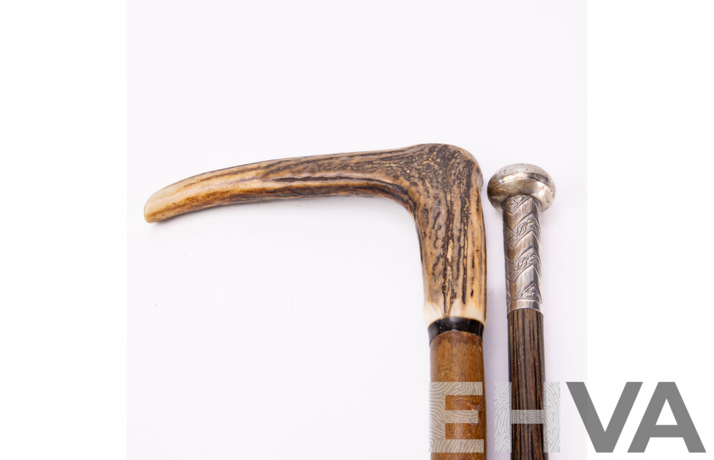 Two Vintage Walking Sticks Comprising - Lot 1625716 | EHVA