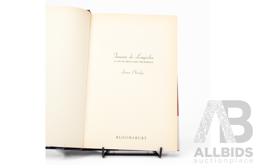 Laura Claridge, (20th Century, American), Tamara De Lempicka: a Life of Deco and Decadence, Hard Cover First Edition Critical Biography, Published by Bloomsbury (2000)