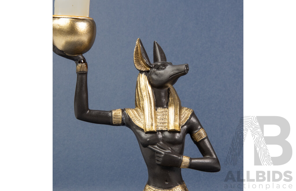 Anubis Candle Holder, High Quality Resin, Height Approx 18 Cm