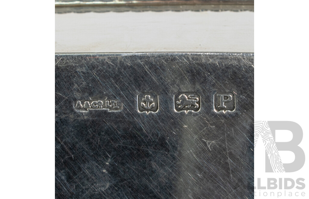 Antique English Asprey London Sterling Silver Minaiture Warming Dish with Turned Box Wood Handle, Birmingham 1939, Weight Including Handle 187 GM