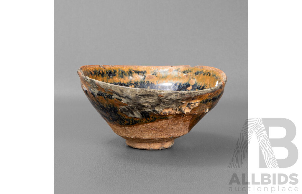 Black Iron Partridge Feather Glazed Bowl, Song Dynasty
