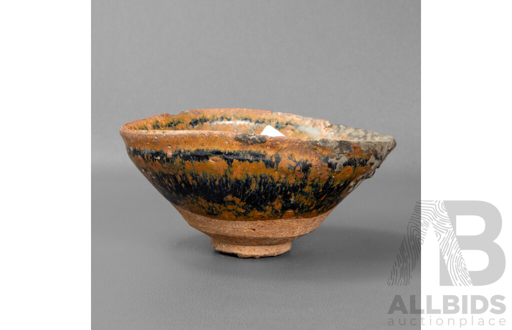 Black Iron Partridge Feather Glazed Bowl, Song Dynasty