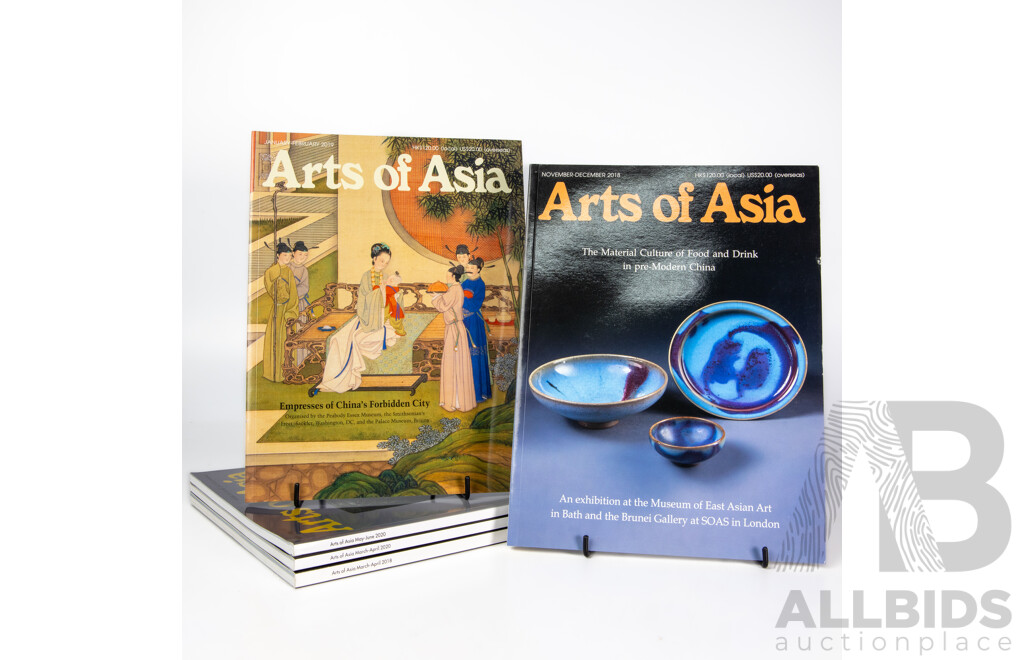 Lot of Eleven Arts of Asia Colour Magazines - Volumes Comprising 2017, 2018, 2019 and 2020 - Very Good Condition
