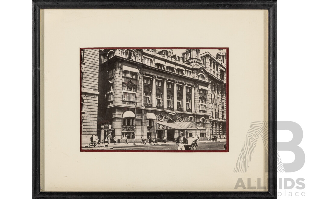 Collection of Five Quality Black and White Prints From Original Photos Featuring Varied Vistas of Shanghai, 20 x 25 cm (frames) (5)