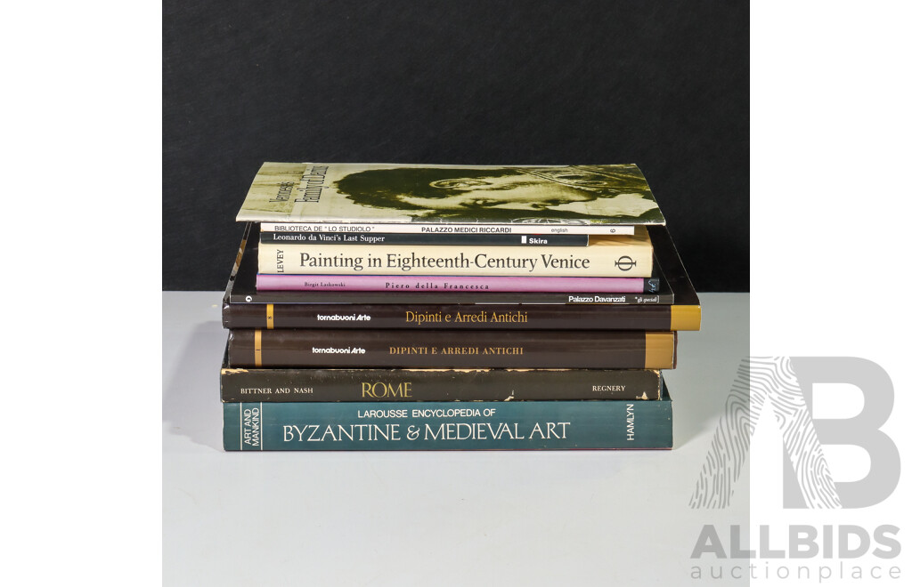 Wonderful Collection of Largely Italian Art and Culture Related Books Including Larousse Encyclopedia of Byzantine & Medieval Art, Piero Della Francesca and More (10)
