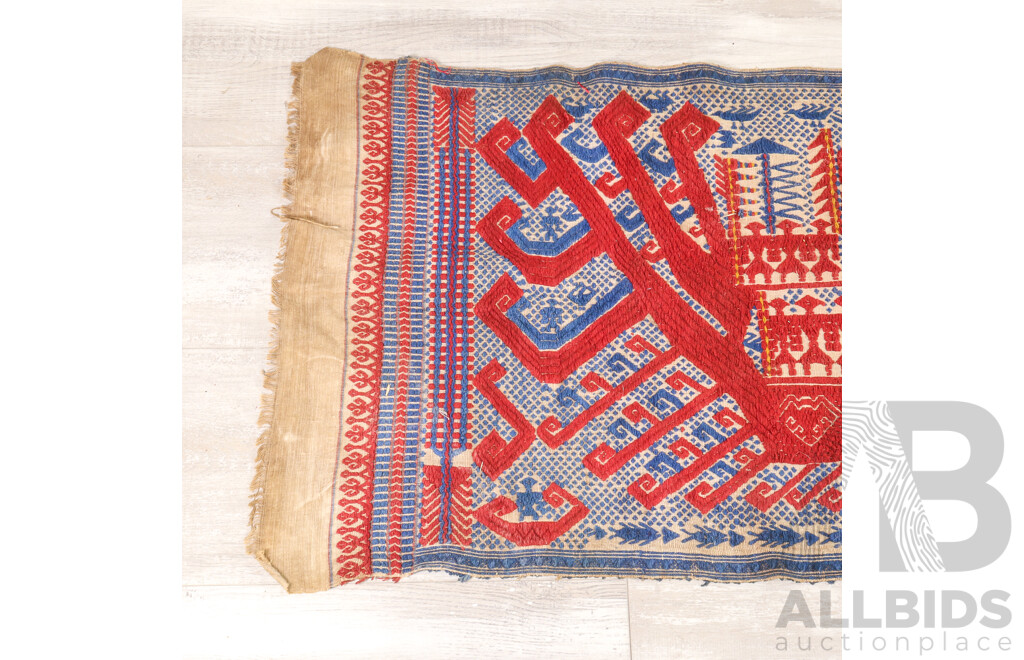 Artists Unknown, (Indonesian, Mid-Late 19th Century), Hand Woven Palepai Ship’s Cloth, Cotton Textile, 60 x 264 cm (approx)