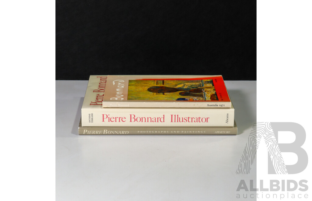 Pierre Bonnard, (19/20th Centuries, French, 1867-1947), Selection of Three Books on Artist Bonnard, 31 x 25 cm (largest) (3)