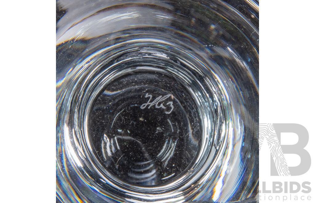 Two Sets of Six Holmegaard Ships Glasses, Mid-20th Century