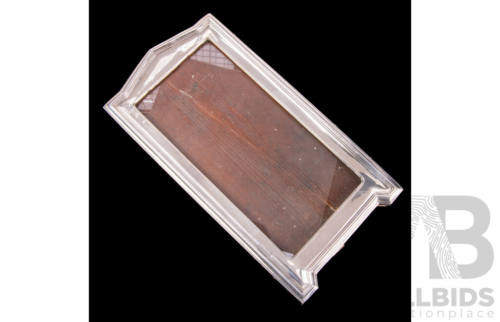 Antique Picture Frame with Sterling Silver Surround, Birmingham 1913 , Probably Deakin & Francis