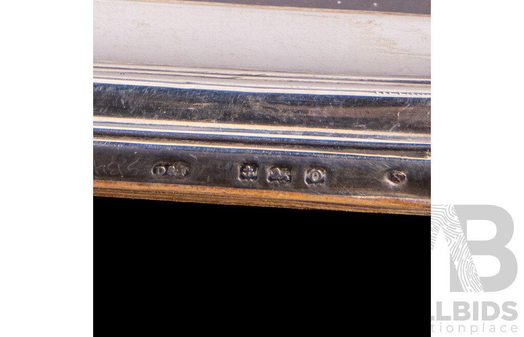 Antique Picture Frame with Sterling Silver Surround, Birmingham 1913 , Probably Deakin & Francis