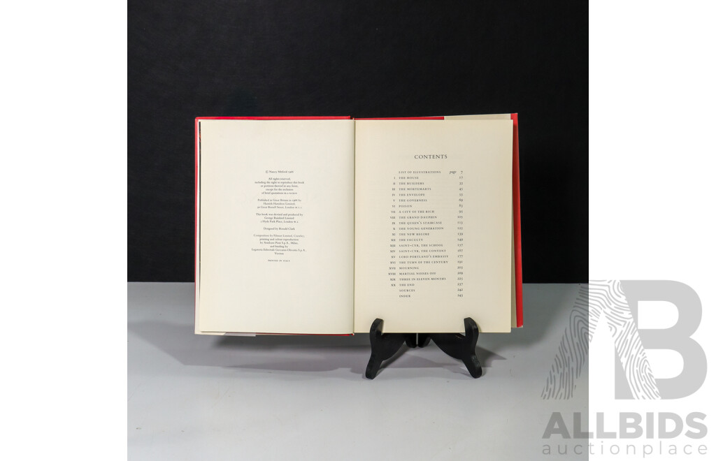 Nancy Mitford (20th Century, British, 1904-1973), the Sun King (1966), First Edition, First Printing, Illustrated & Bound in Publisher's Red Cloth Stamped in Gilt, 26 x 20 cm