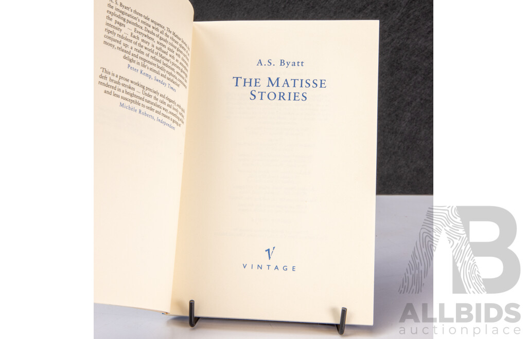 Collection of Four Art-Related Books Including the Matisse Stories - A.S.Byatt; the Art of Australia - Robert Hughes and More (4)