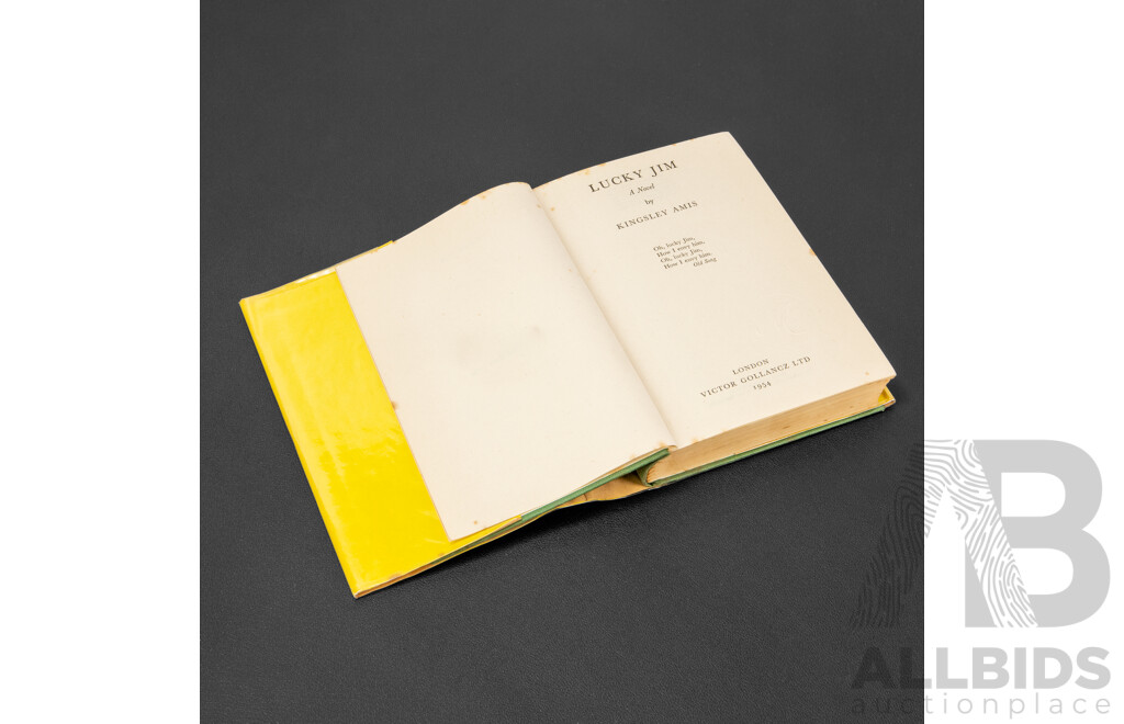 Kingsley Amis, (20th Century, British, 1922-1995), Lucky Jim, First Edition Vintage Hard Cover with Dust Jacket of Amis' Celebrated First Novel, (1954)