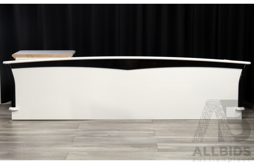 Pair of White Three Drawer Bedside Chests with Headboard by Accolade Furniture