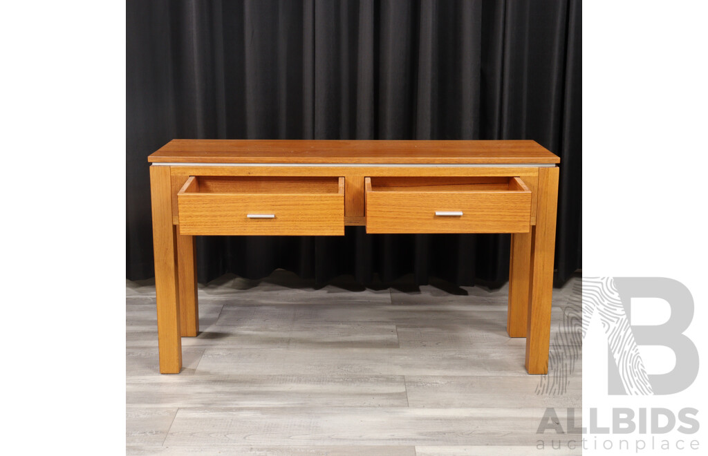 Modern Timber Two Drawer Hall Table